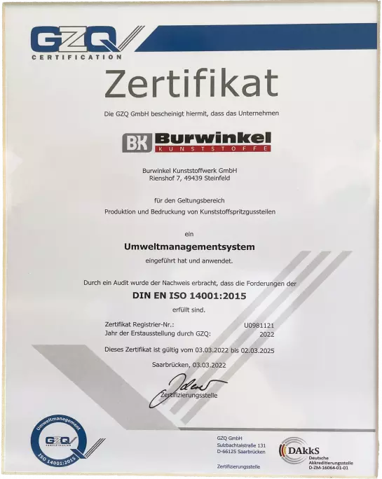 Introduction of an environmental management system